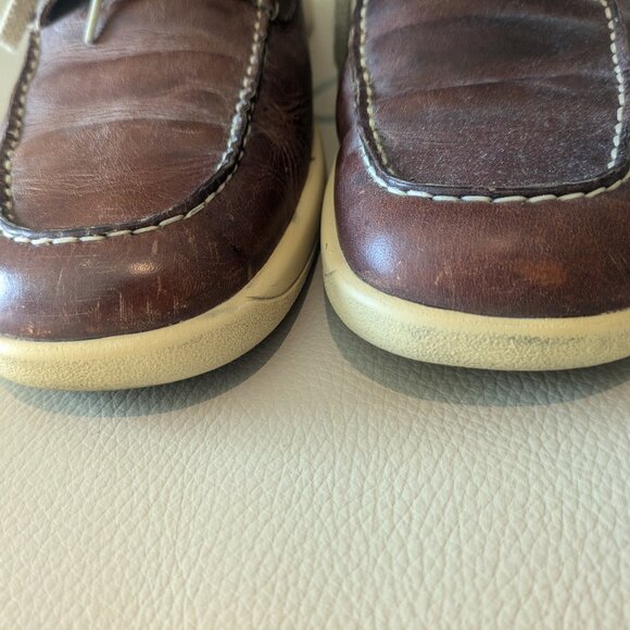 Bally Fiord Brown Leather lace up Loafers Oxfords - Picture 3 of 5